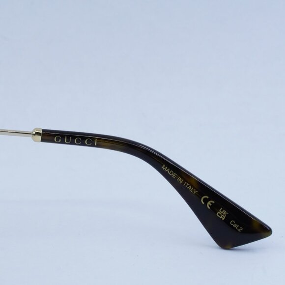 Gucci GG0817S 006 Sunglasses Gold Geometric Frame, Grey Lenses main image 7